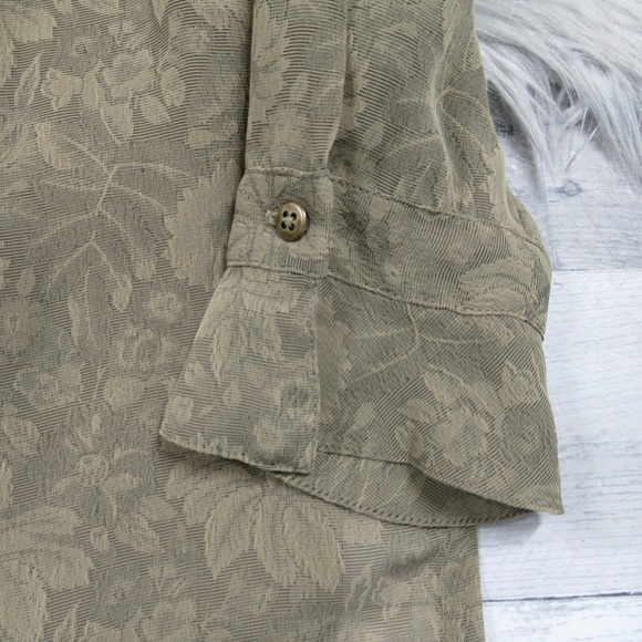 FRANCESS RITA Vintage Sheer Layered Floral Button Front Blouse Tunic Size 10 - Picture 9 of 13